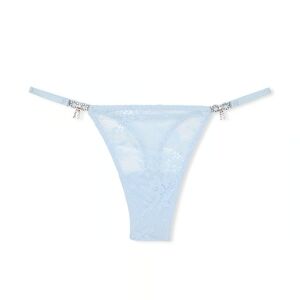 Victoria's Secret Blue Floral Thong Panties